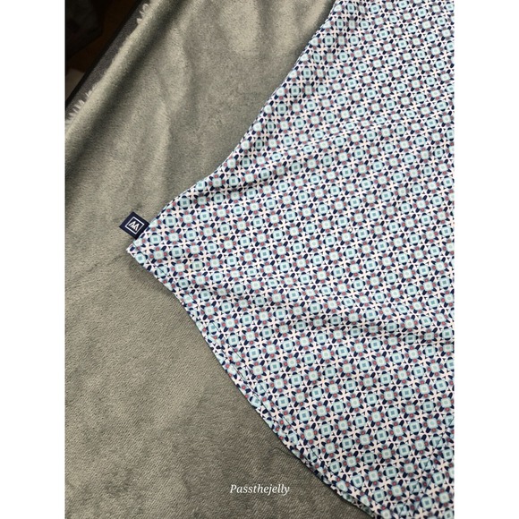 Mizzen+Main Shirt Mens Small Trim Geometric Aztec Print Polo Performance Golf - Picture 2 of 12